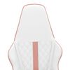vidaXL Gaming Chair White and Pink PVC, Cotton, Polyester, Metal, Plywood