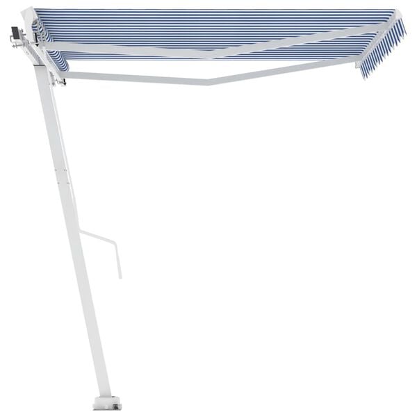 vidaXL Retractable Awning Blue and White