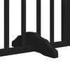 vidaXL Dog Gate with Door Foldable 4 Panels Black 126.0 " Poplar Wood