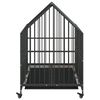 vidaXL Dog Cage Black Galvanized steel Large Dog Cage Rectangular