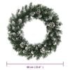 vidaXL Christmas Wreath Green PVC 23.6 in diameter Decorative Inlays