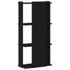 vidaXL Bookcase Black Engineered wood Medium Bookcase Rectangular