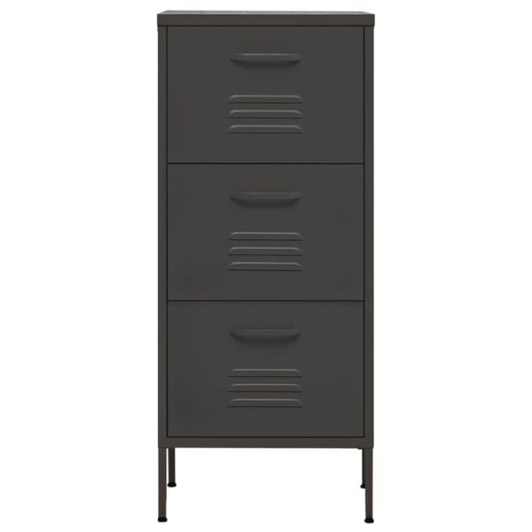 vidaXL Storage Cabinet Anthracite Steel Medium Ball-Bearing