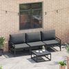 vidaXL Garden Sofa Set Anthracite Steel
