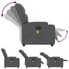 vidaXL Electric Massage Recliner Chair Dark Gray Fabric