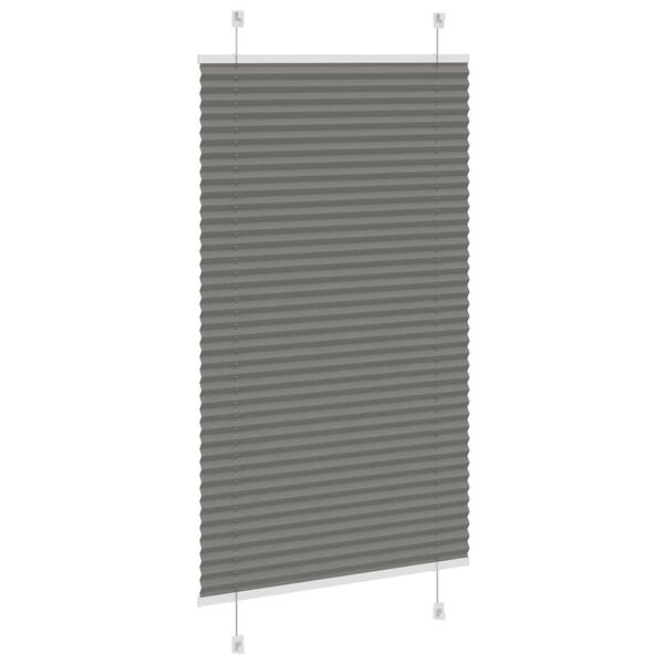 vidaXL Pleated Blind Anthracite 100% Polyester 29.5 x 39.4 in