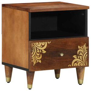 vidaXL Bedside Cabinet Honey Brown 15.75 x 12.99 x 18.11 in