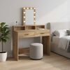 vidaXL Dressing Table Brown 39.37 x 16.14 x 55.12 in Engineered Wood