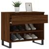 vidaXL Shoe Cabinet Brown Oak Engineered wood, metal Medium Shoe Cabinet
