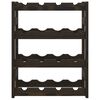 vidaXL Wine Rack for 16 Bottles Black Solid Wood Pine