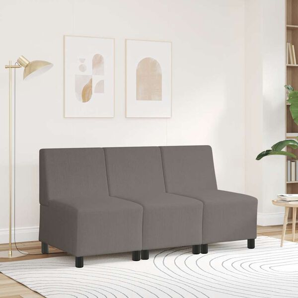 vidaXL Modular Sofa Unit Armless Light Grey 21.65 x 29.13 x 32.28 in