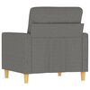 vidaXL Sofa Chair Dark Grey Fabric (100% polyester), metal, plywood Single