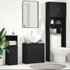 vidaXL Bathroom Cabinet Black Engineered wood 23.6 x 13.0 x 24.0 in