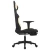 vidaXL Gaming Chair Black and Cream Fabric (100% polyester), Metal, Plywood