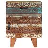 vidaXL Bed Cabinet Multicolor Solid reclaimed wood 19.7 in Drawers