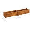 vidaXL Raised Bed Brown Acacia Wood 59.1 x 11.8 x 9.8 in Durable
