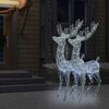vidaXL Christmas Reindeer Set of 2 Cool White Acrylic XXL
