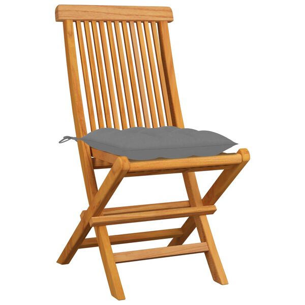 vidaXL Garden Chair Set of 8 Natural Teak Solid Teak Wood Standard