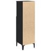 vidaXL Bathroom Cabinet with Shelf Black Oak 11.81 x 11.81 x 39.37 in