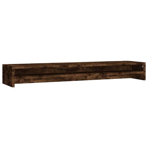vidaXL Monitor Stand Smoked Oak 39.4"x9.4"x5.1" Engineered Wood