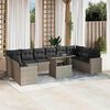 vidaXL Garden Sofa Set Light Grey, Anthracite