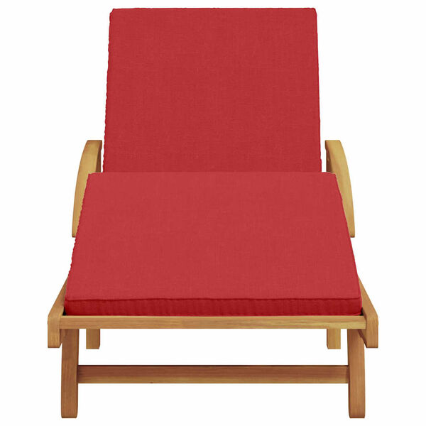 vidaXL Sun Lounger Reclining Red 200 x 67 x 84cm Solid Acacia wood