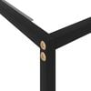 vidaXL Console Table Clear and Black Tough Glass Medium Simple