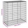 vidaXL Gabion Basket Silver Galvanized Iron 39.4 x 19.7 x 39.4 in