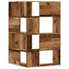 vidaXL Corner Bookcase 4-Tier Old Wood 33.5x33.5x55.1" Engineered Wood