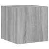 vidaXL TV Wall Unit Grey Sonoma Engineered Wood TV Wall Unit Rectangular