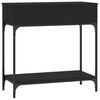 vidaXL Console Table Black Engineered wood, metal Narrow Console Table