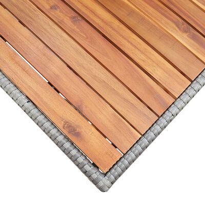 vidaXL Patio Table Gray 47.2"x27.6"x26" Solid Acacia Wood