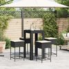 vidaXL Garden Bar Set Black, Cream White