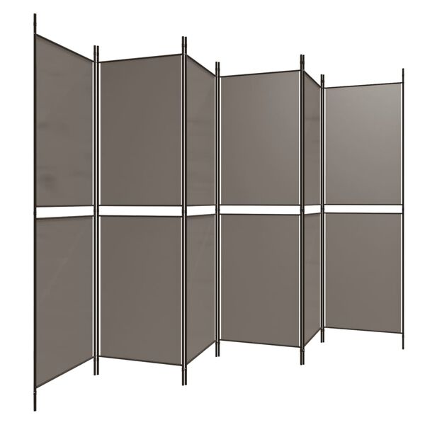 vidaXL 6-Panel Room Divider Anthracite 118.1"x78.7" Fabric