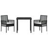 vidaXL Garden Dining Set with Cushion 5 pcs Brown Poly Rattan
