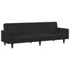 vidaXL Sofa Set Black Velvet (100% polyester), wood, plastic Large