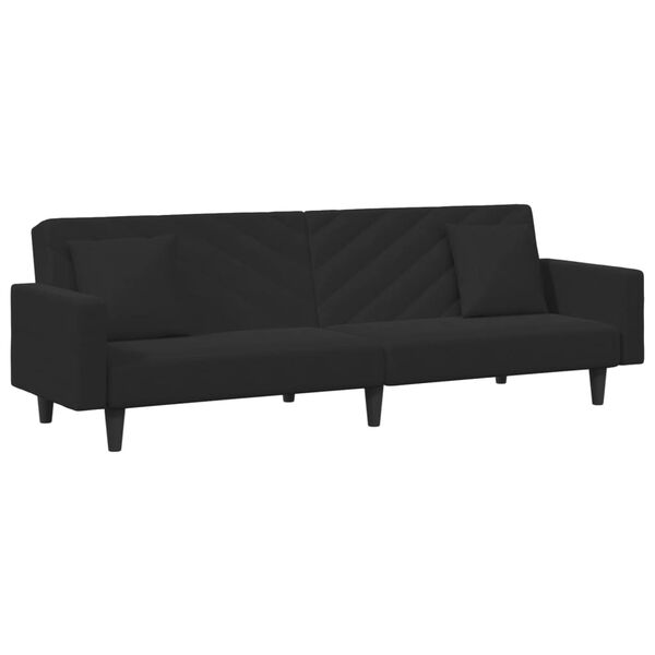 vidaXL Sofa Set Black Velvet (100% polyester), wood, plastic Large