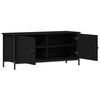 vidaXL TV Cabinet Black Oak 39.37 x 13.78 x 17.72 in Engineered Wood