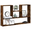 vidaXL Wall Shelf Smoked Oak 39.0x5.9x23.6" Engineered Wood