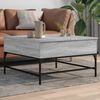 vidaXL Coffee Table Grey Sonoma Engineered Wood, Metal 31.5 in x 31.5 in