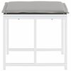 vidaXL Garden Stool White with light grey cushion