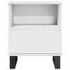 vidaXL Bedside Cabinet White Engineered wood, Metal 16.5x13.8x19.7 in