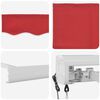 vidaXL Retractable Awning Manual Red 196.85" x 118.11" Fabric, Metal