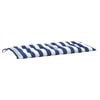 vidaXL Garden Bench Cushions 2pcs Blue&White Stripe 39.4"x19.7"x2.8" Fabric