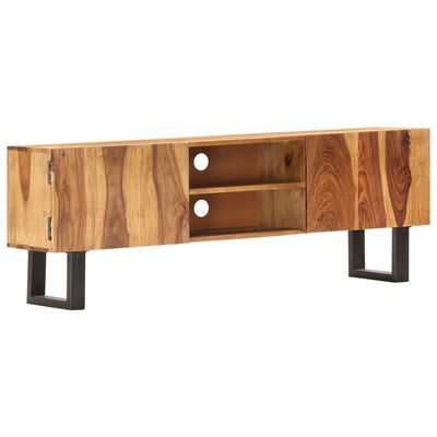 vidaXL TV Cabinet 51.2"x11.8"x18.5" Solid Acacia Wood