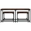 vidaXL Nesting Coffee Table Set of 3 Smoked Oak Engineered Wood