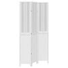 vidaXL Room Divider 3 Panels White Solid Wood Paulownia
