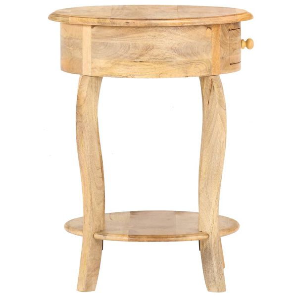vidaXL Side Table 14.6"x14.6"x24" Solid Mango Wood