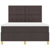 vidaXL Box Spring Bed with Mattress Dark brown 63" x 78.7" fabric