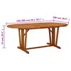 vidaXL Garden Table Natural Wood Solid Eucalyptus Wood Large Extendable